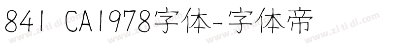 841 CA1978字体字体转换